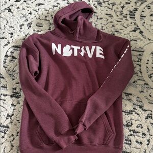 Native Burgundy Hoodie for Men